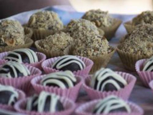 Little desserts in mini cupcake wraps