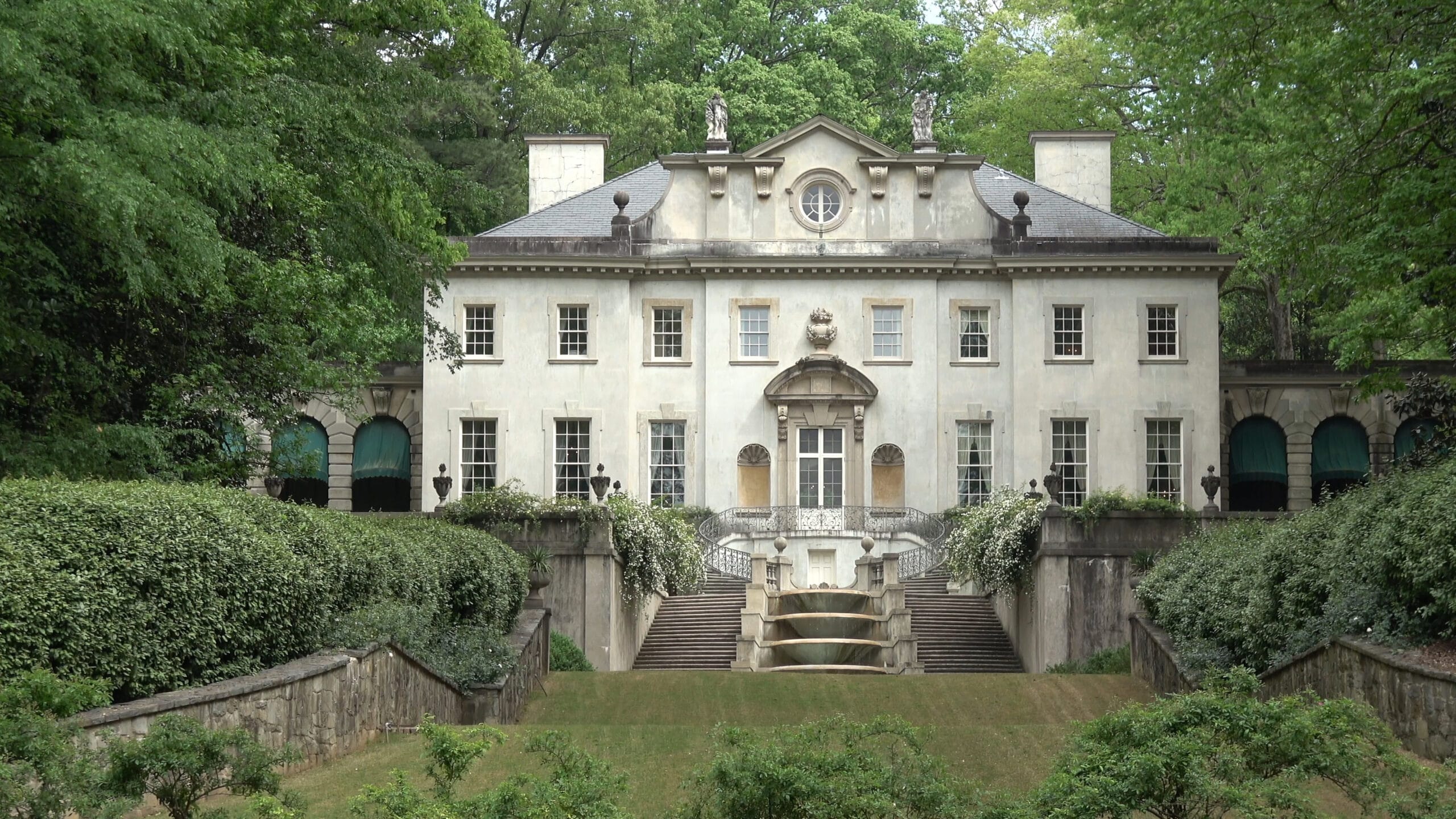 Famous Swan House in Atlanta - part of Atlanta History center - ATLANTA, GEORGIA - APRIL 22, 2016