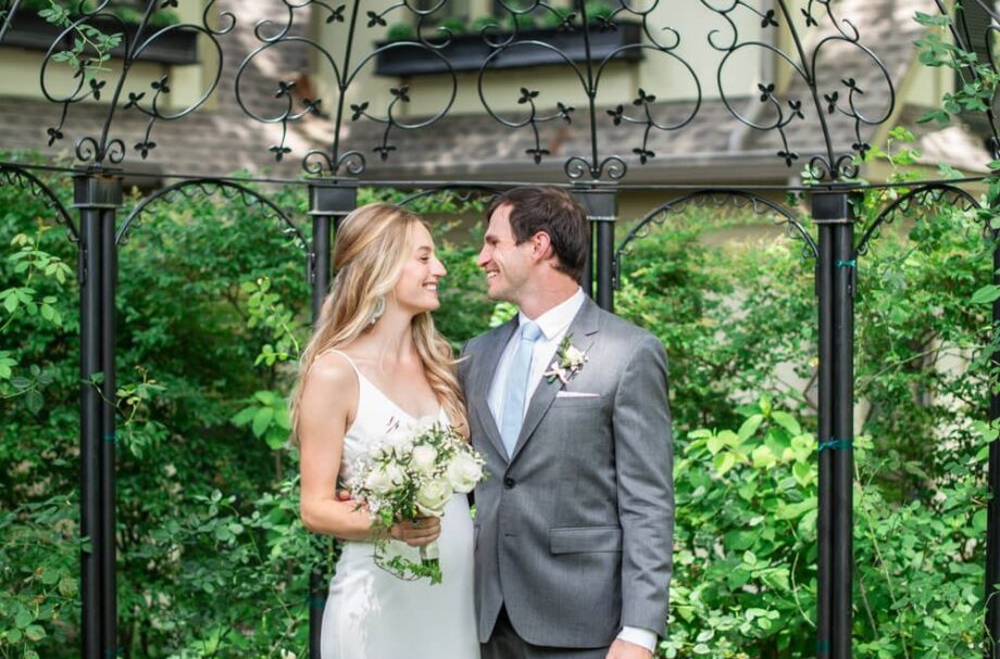 Bride and groom elopement
