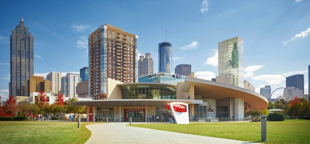 Outside view of the World of Coca-Cola museum in Atlanta