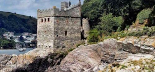 Castle in England on a cliffside
