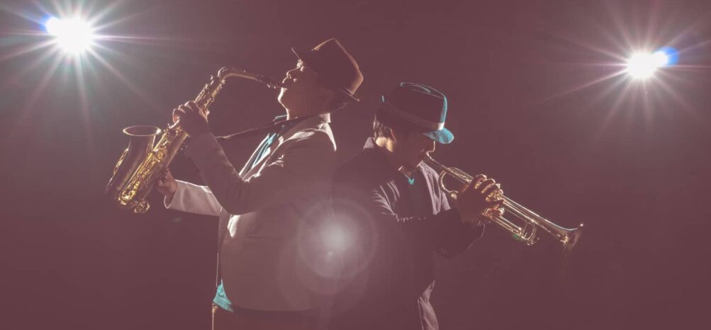 People playing instruments at the Piedmont Park Jazz Festival