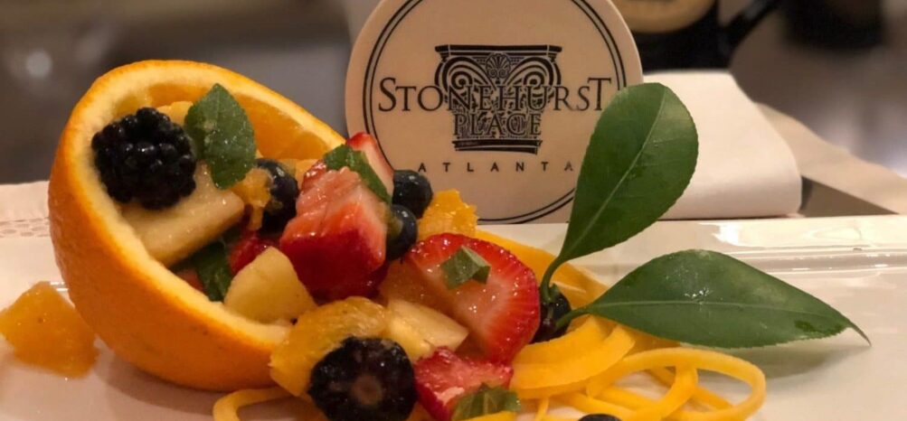 A creative fruit dish for breakfast at Stonehurst Place
